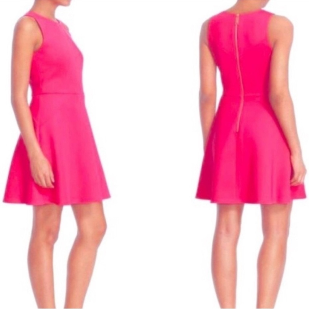 Ted Baker Mitton London Hot Pink Sleeveless Fit-and-Flare Mini Skater Dress 2